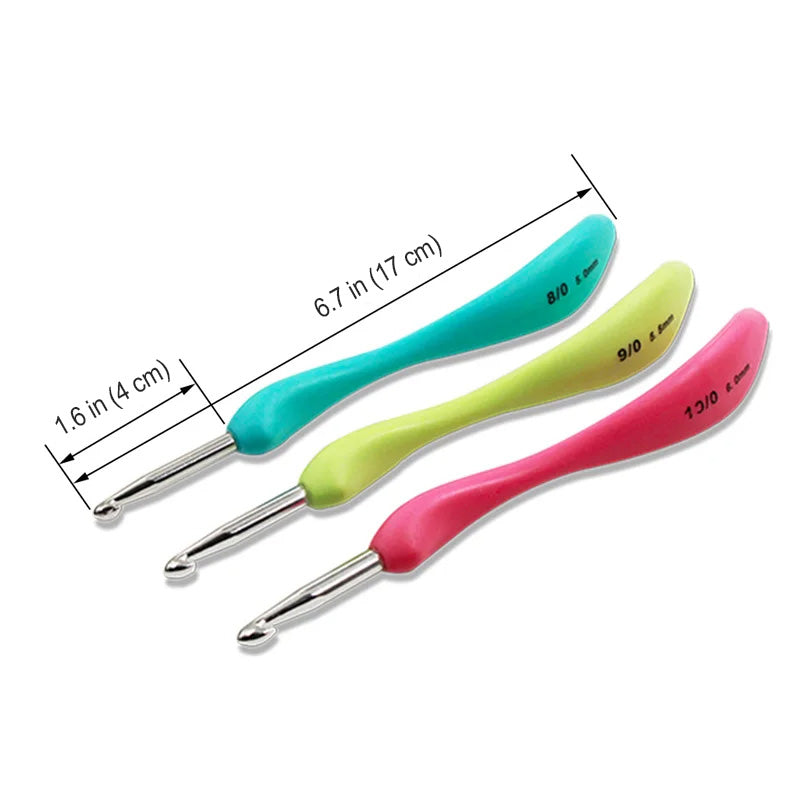 Crochet Hook Set 8 Pcs with Soft Grip Handles