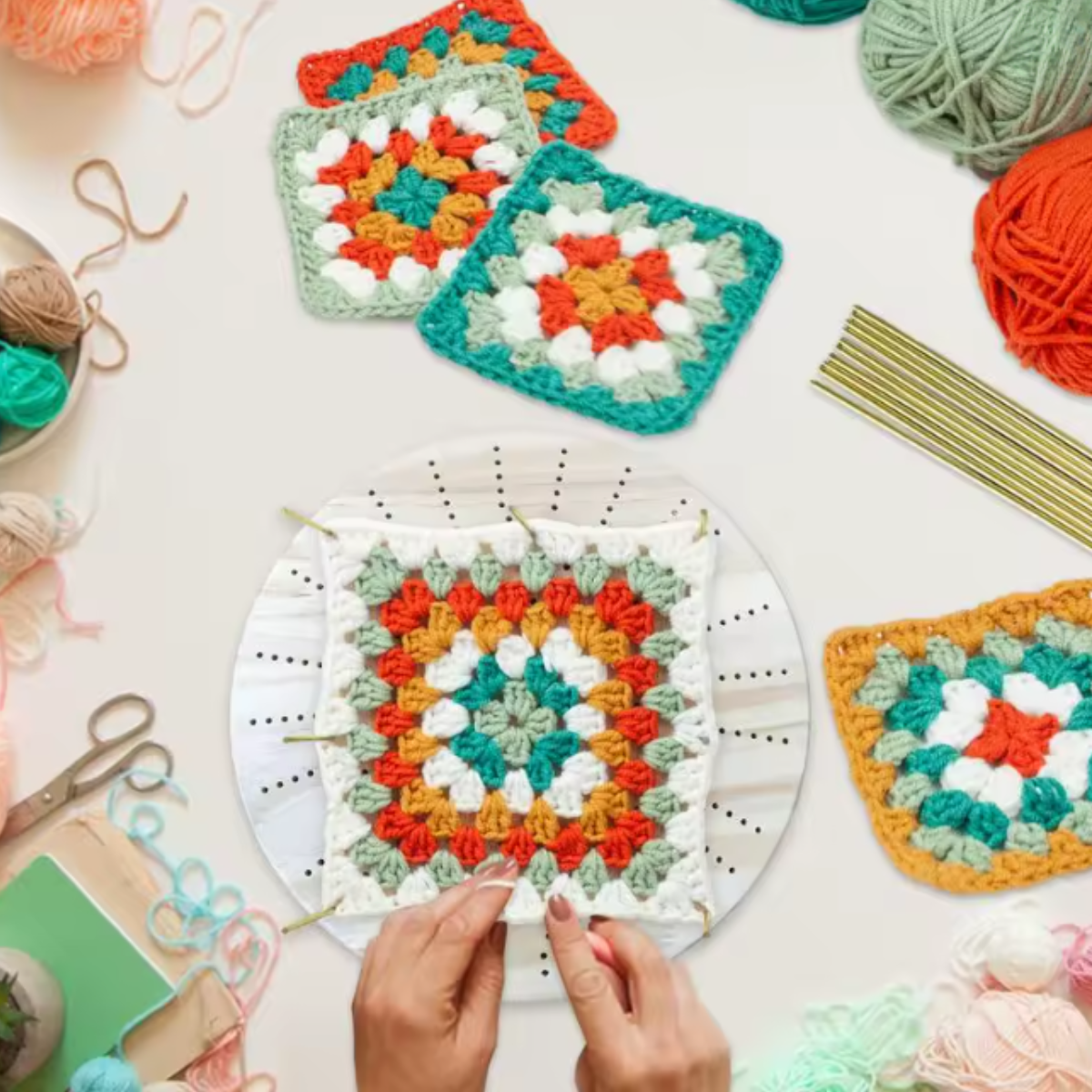 Round Crochet Blocking Board