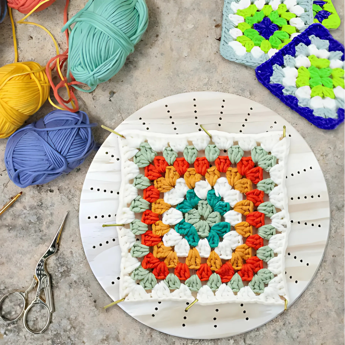 Round Crochet Blocking Board