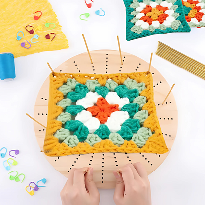 Round Crochet Blocking Board