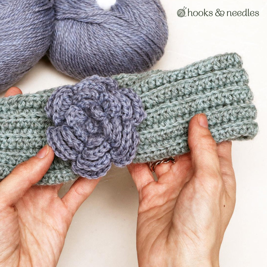 Frosted Petal Headband Crochet Pattern