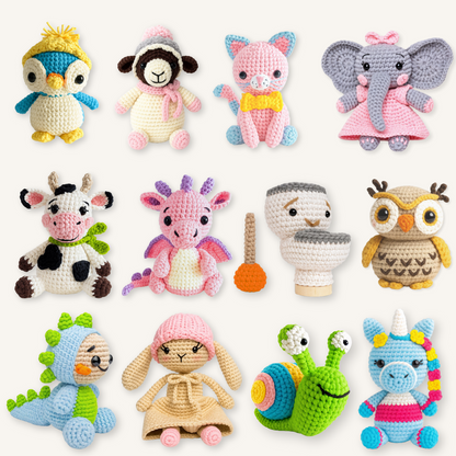 The Snuggle Squad - 12 Adorable Crochet PDF Patterns