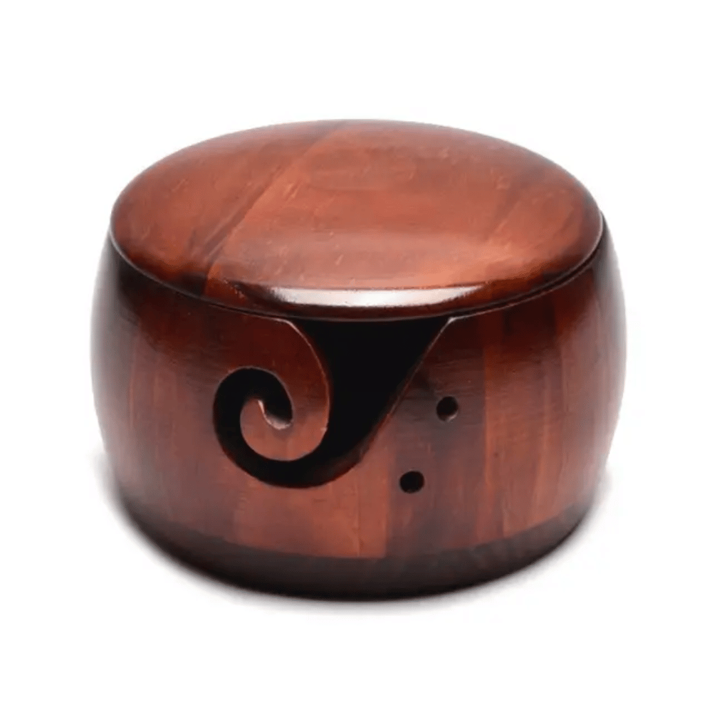 Wooden Yarn Bowl With Lid ( bundle )
