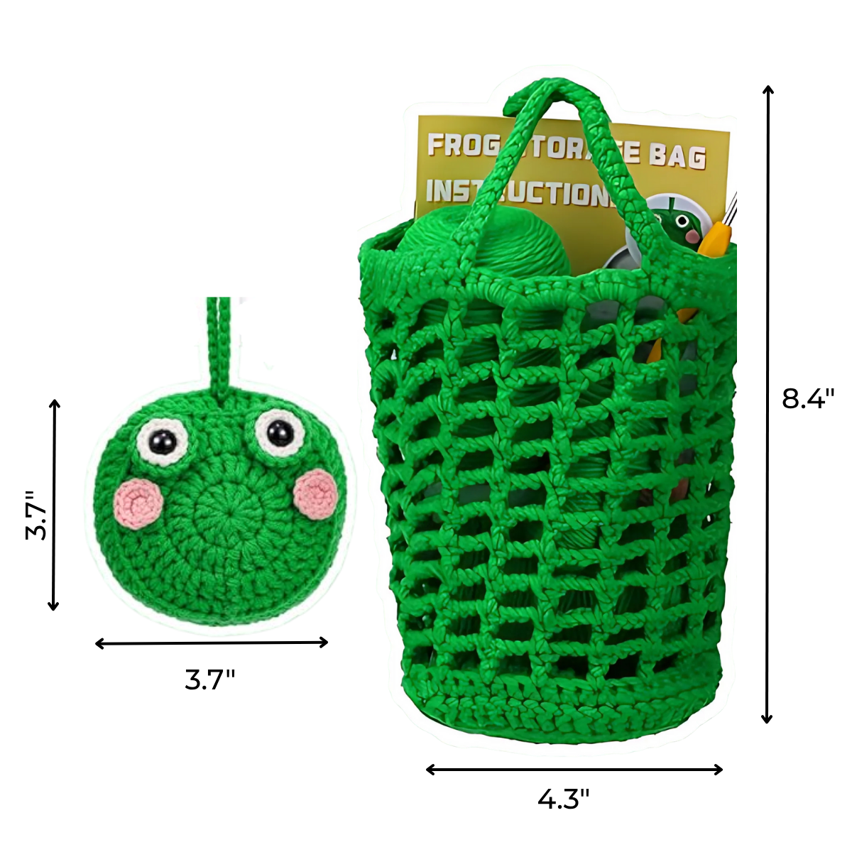 Frog Storage Bag Crochet Kit
