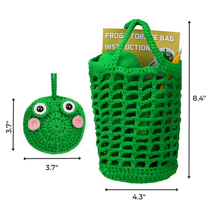 Frog Storage Bag Crochet Kit