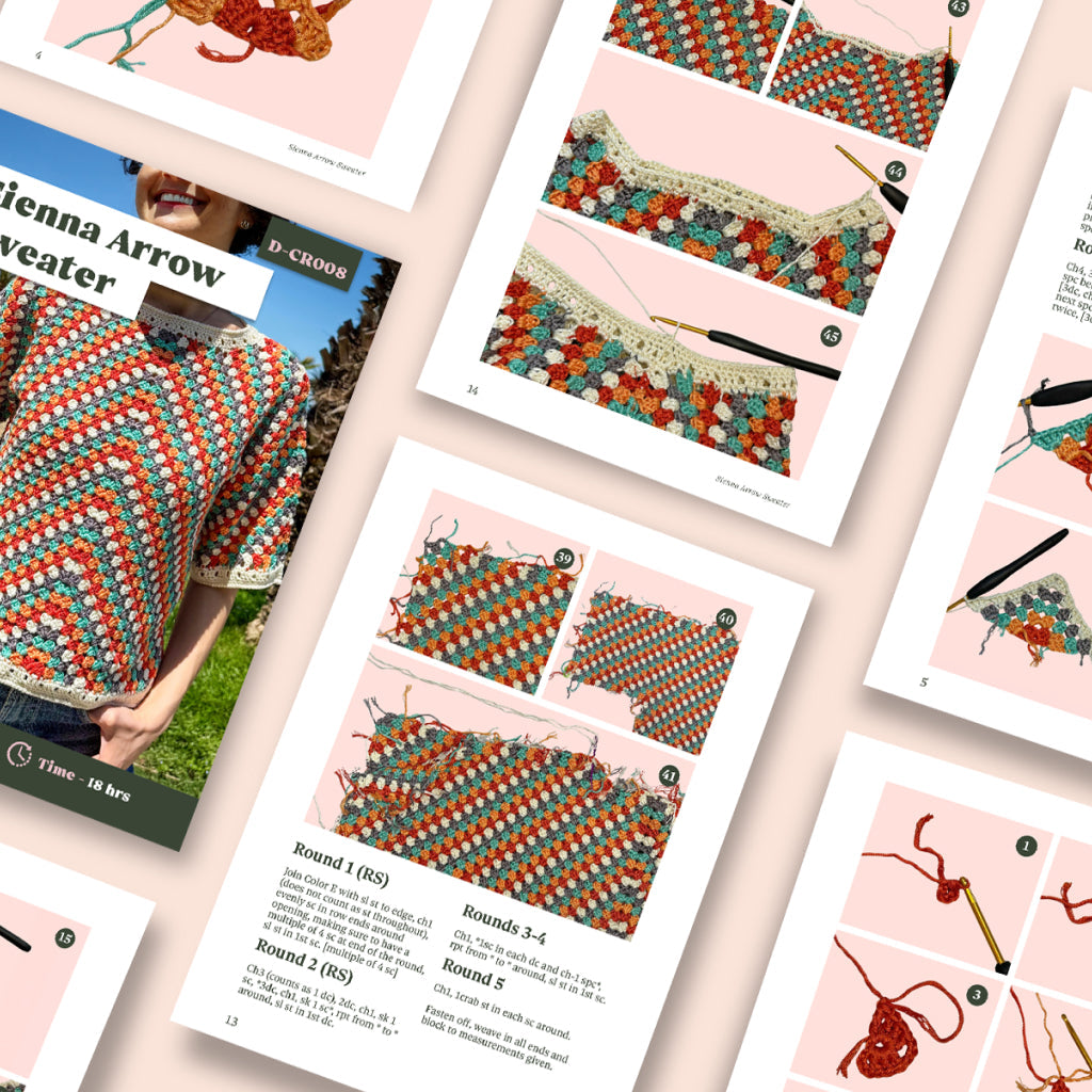 Sienna Arrow Sweater Crochet Pattern