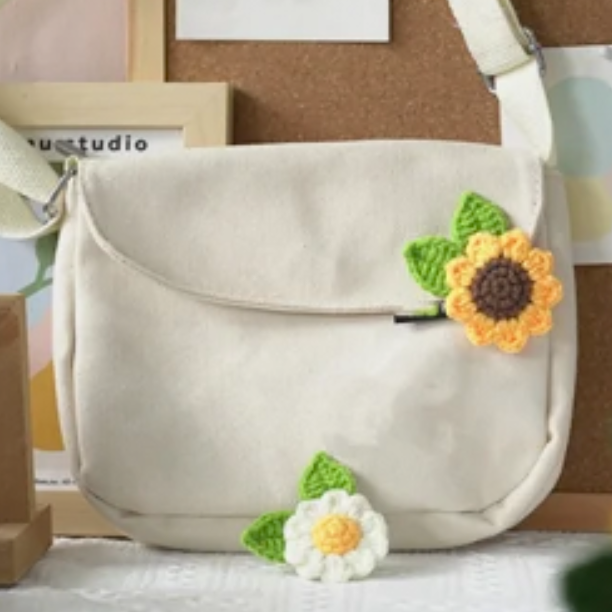 Crochet Flower Brooch Kit 4pcs