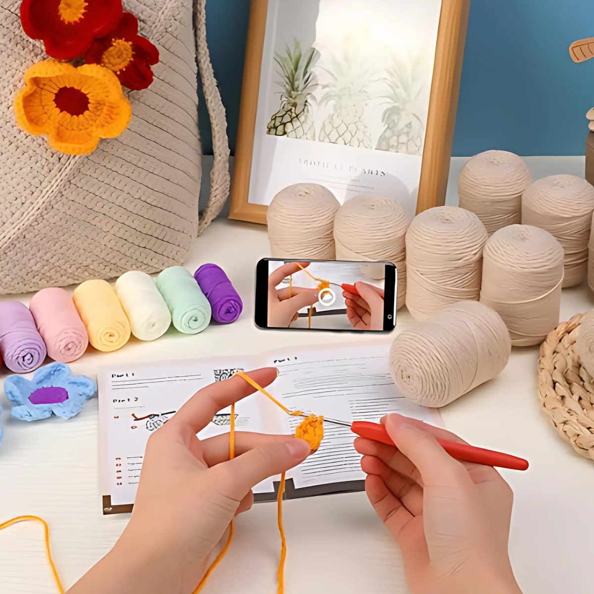 Bohemian Crochet Tote Bag Kit