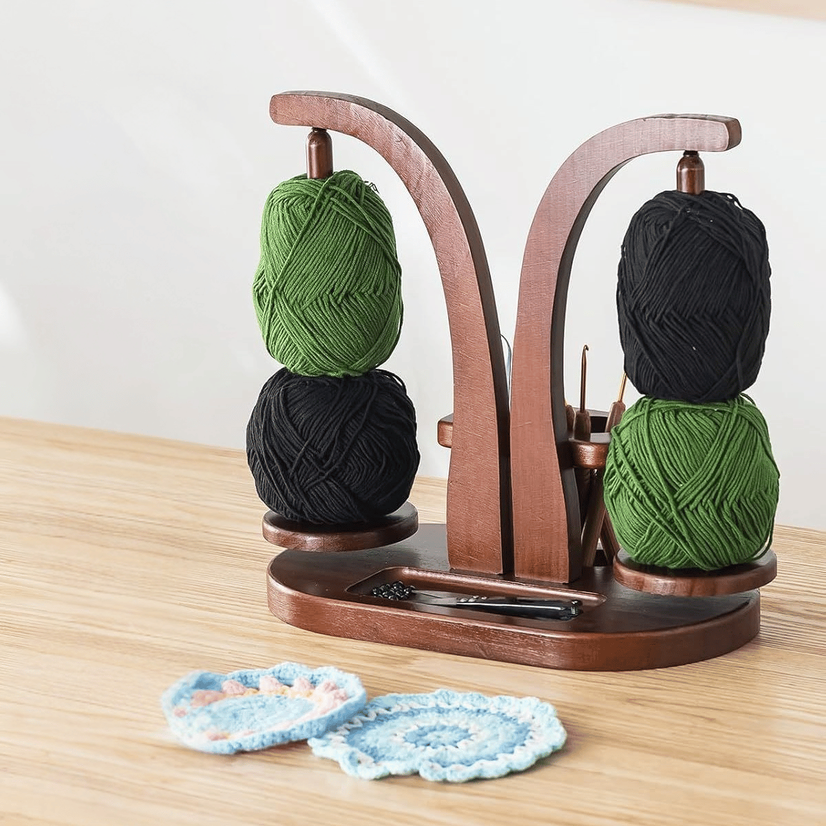 Double Yarn Spinner Stand with Tool Storage