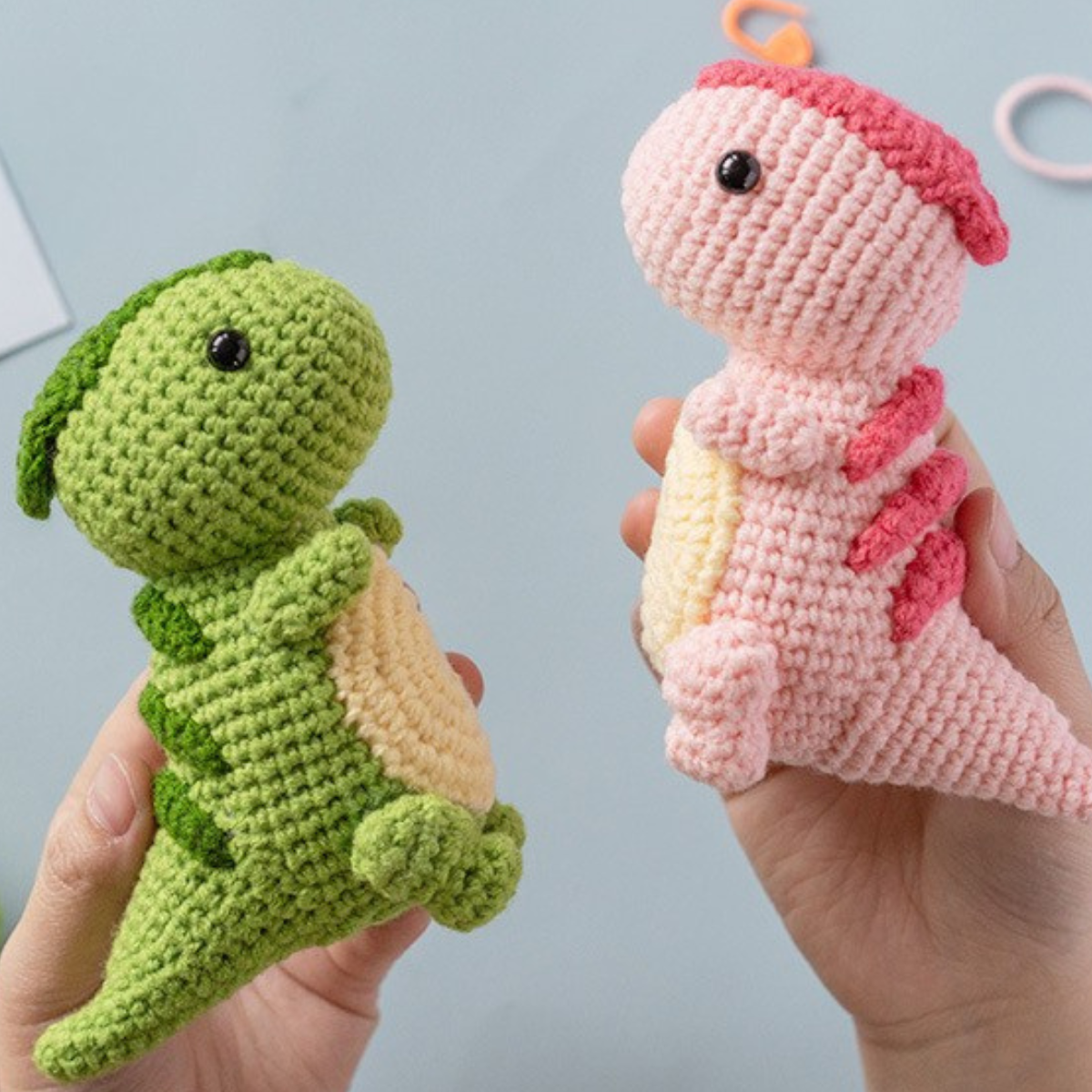Crochet Dinosaur Kit 2pcs