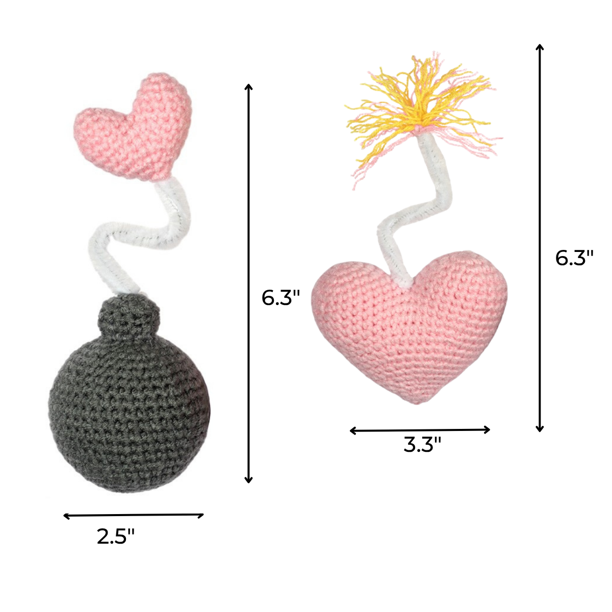 Crochet Heart & Bomb Kit