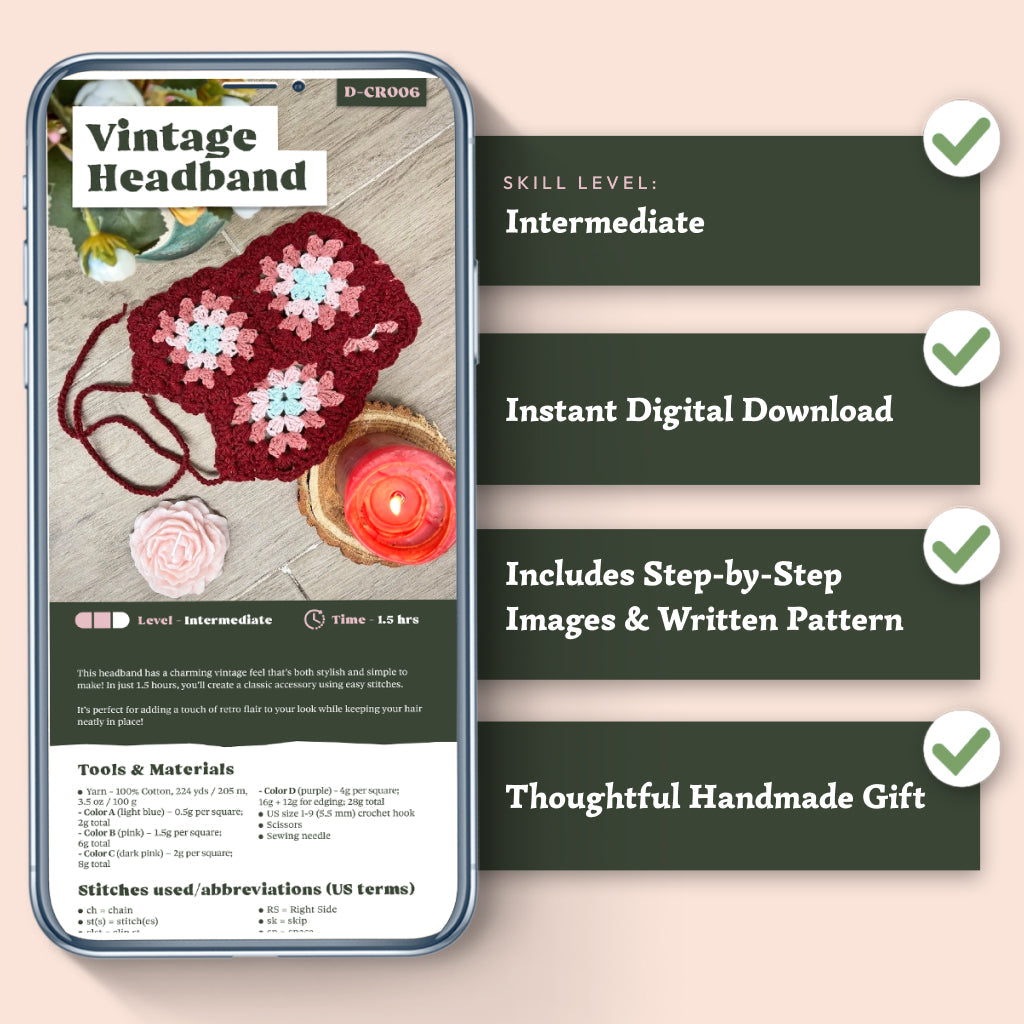 Vintage Headband Crochet Pattern