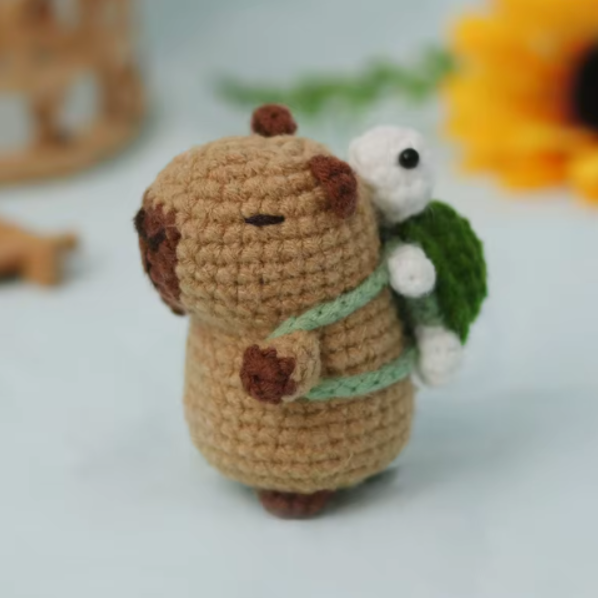 Capybara with Tortoise Crochet  Kit