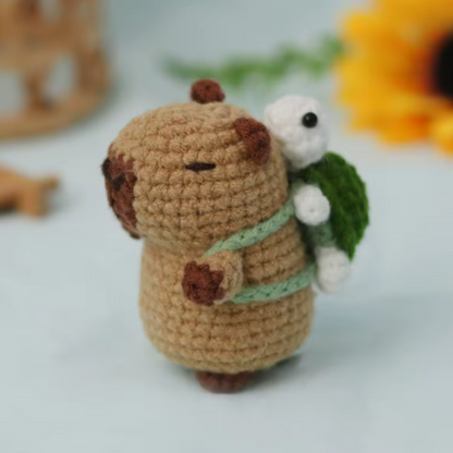 Capybara with Tortoise Crochet  Kit