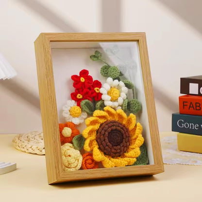Sunflower Crochet Kit with Frame