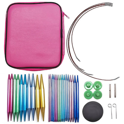 Aluminum Knitting Needle Set with Case