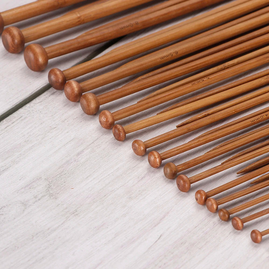 36 Pcs Bamboo Knitting Needles