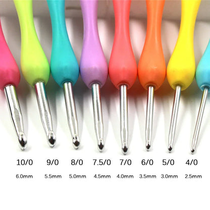 Crochet Hook Set 8 Pcs with Soft Grip Handles