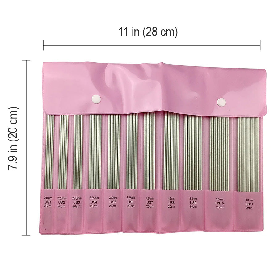 55 Pcs Double Pointed Knitting Needle Set