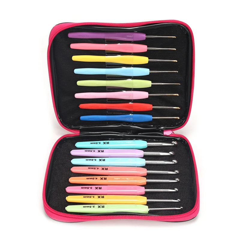 Ergonomic Crochet Hook Set 16 Pcs with Case (bundle)