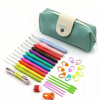 Crochet Hook Set 31 Pcs with Bag - Beginner Friendly