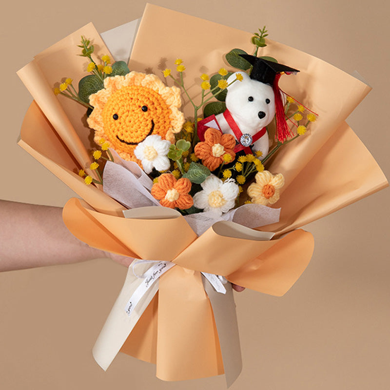 Doctor Bear Graduation Season Crochet Bouquet