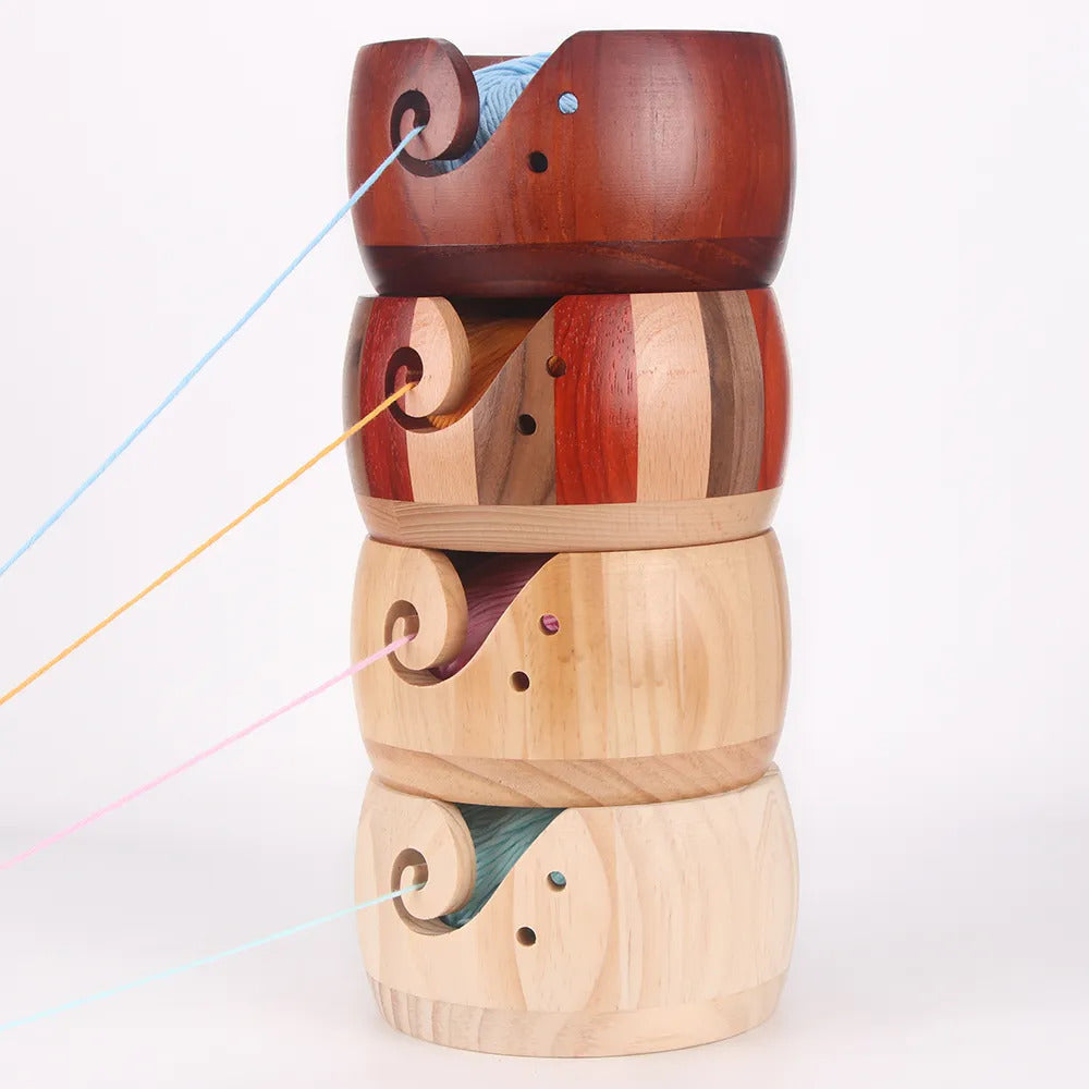 Handmade Wooden Yarn Bowl