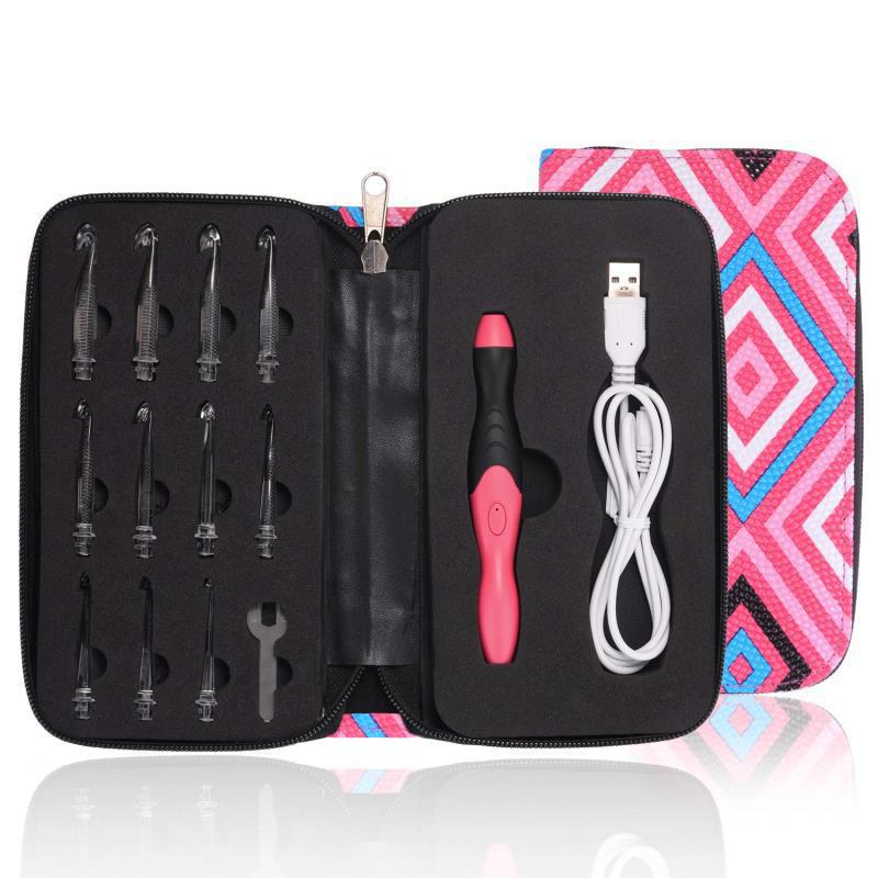 LED Crochet Hooks: 11-in-1 Rechargeable