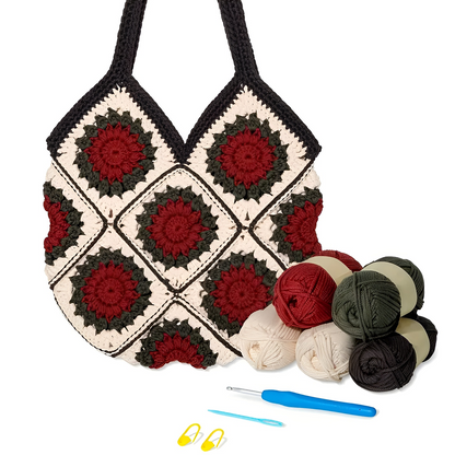 Granny Square Tote Bag Crochet Kit