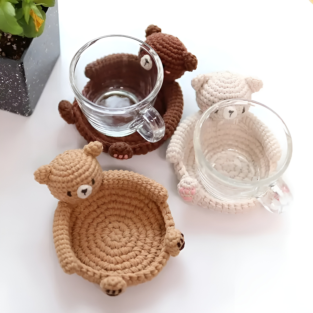 Crochet Bear Coaster Kit