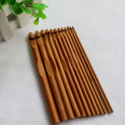 Bamboo Crochet Hooks 12 Pcs