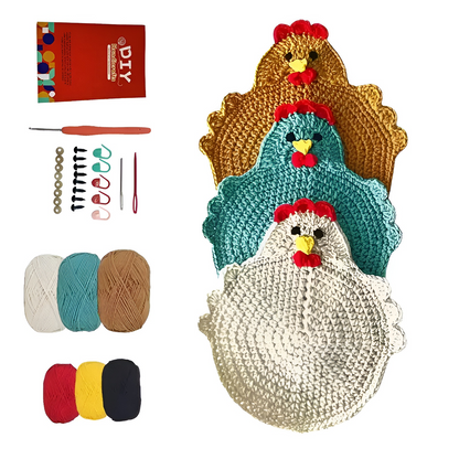 Chicken Coaster Crochet Kit