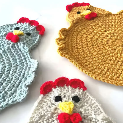 Chicken Coaster Crochet Kit