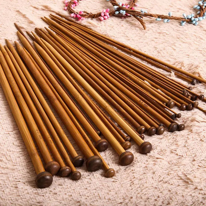 36 Pcs Bamboo Knitting Needles