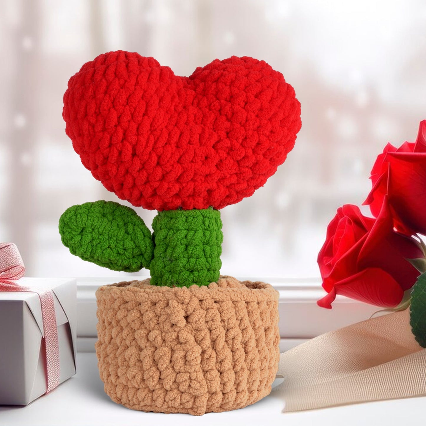 Crochet Heart Plant Kit