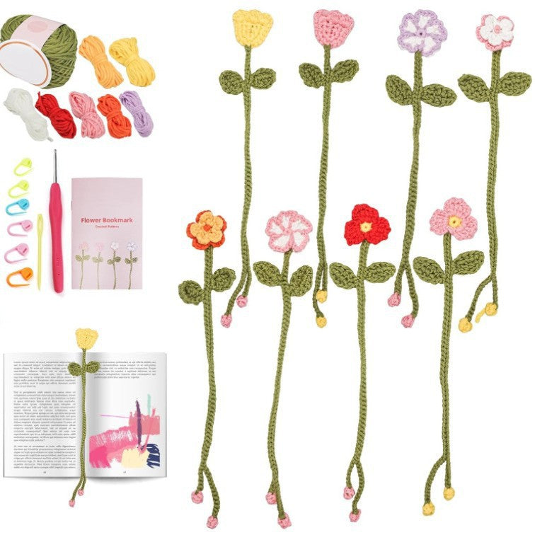 Crochet Flower Bookmark Kit 8pcs