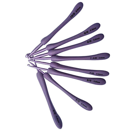 8 Pcs Purple Crochet Hook Set