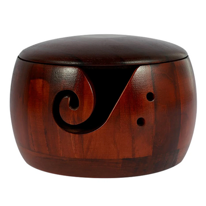 Wooden Yarn Bowl With Lid