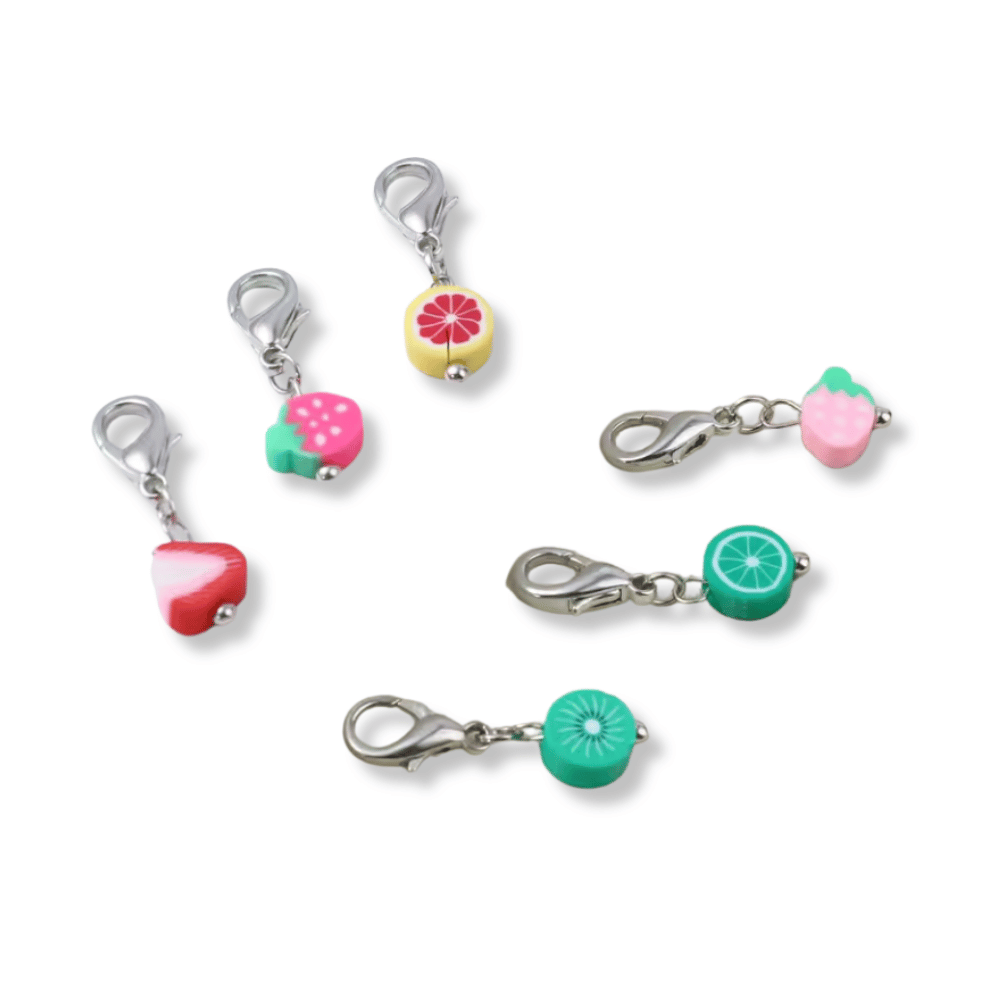 Enamel Fruit Stitch Marker Set 6Pcs