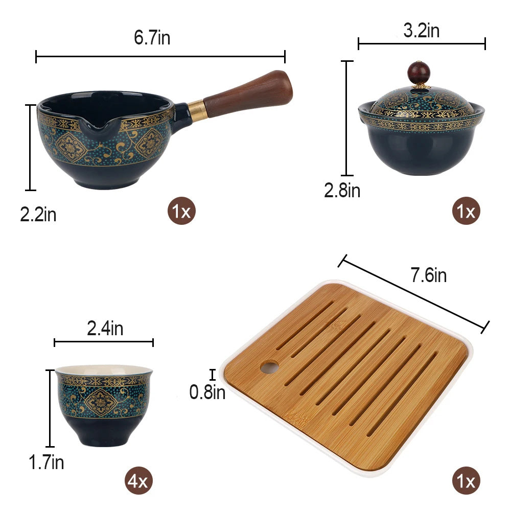 Tea Making Set With Cups and Case