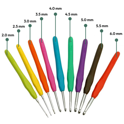 Ergonomic Crochet Hook Set 9 Pcs